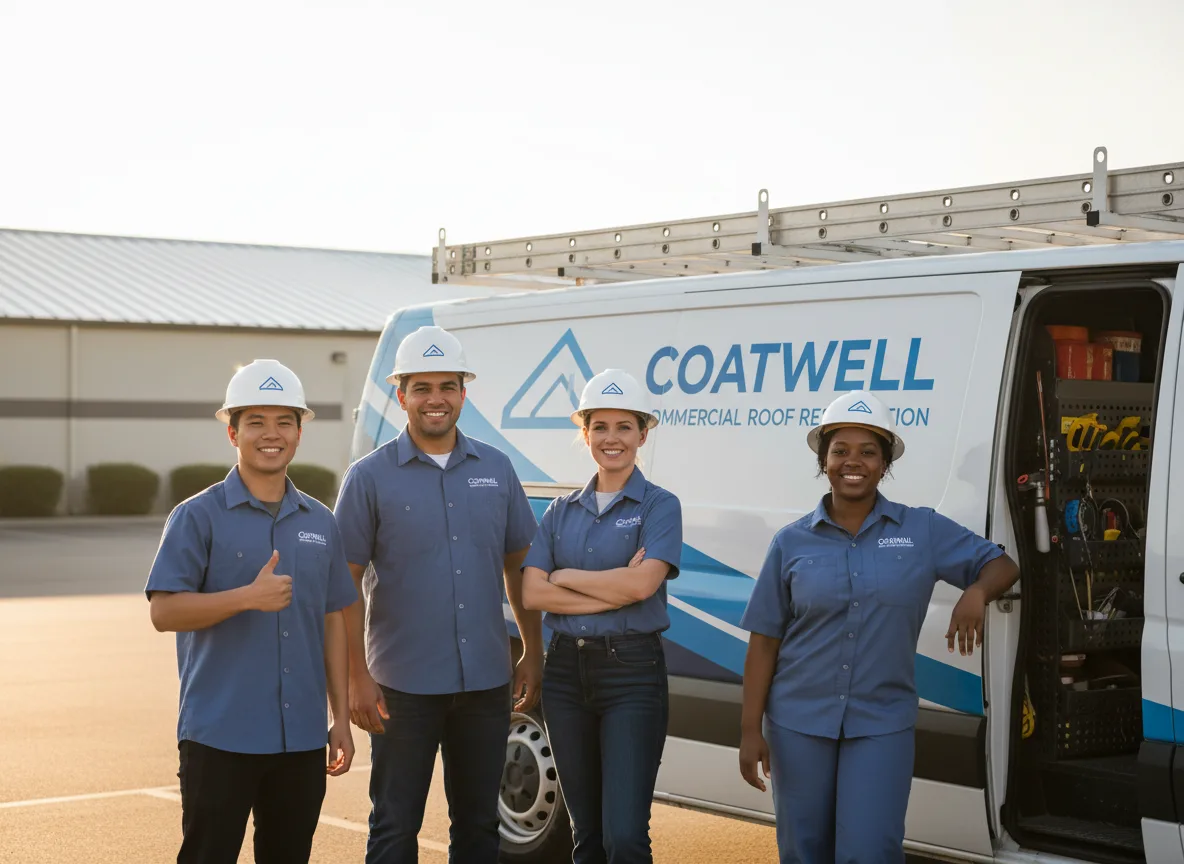 Commercial roof coating company in Vesper, WI